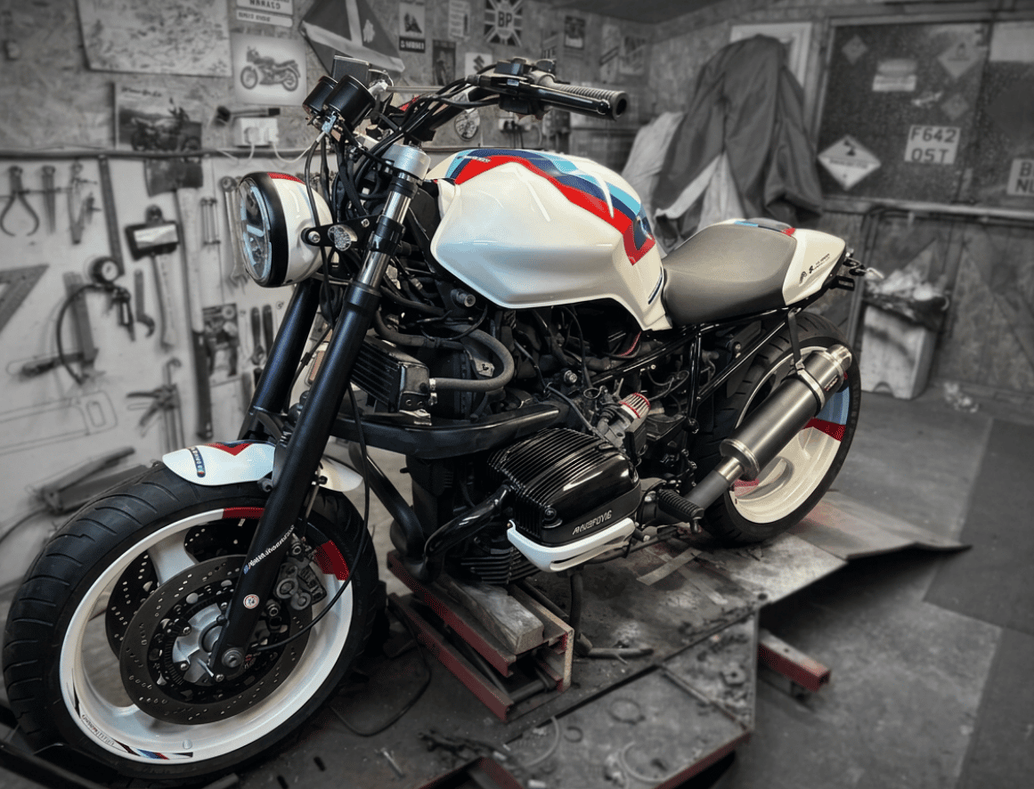 Custom BMW K1100 cafe racer streetfighter build by Cairngorm Custom Motorbikes
